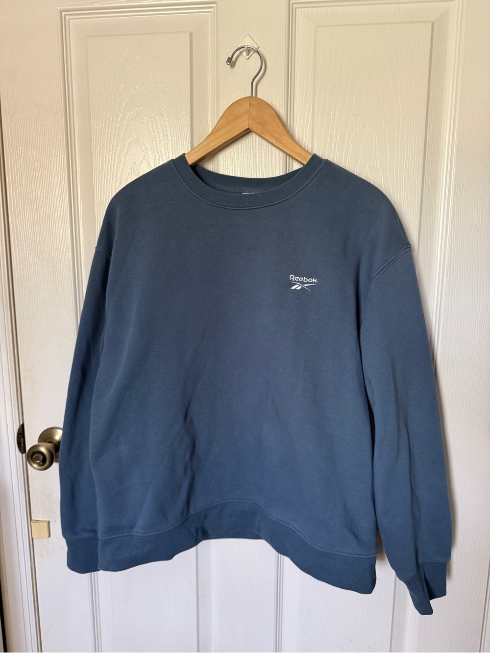 Reebok Men's Crewneck Pullover Sweatshirt in Slate Blue / Size Large